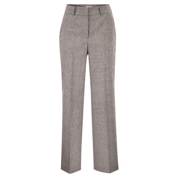Peserico Women Wool Blend Flannel Trousers